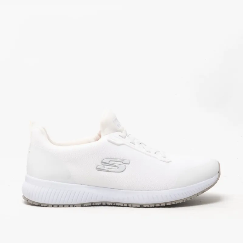 Skechers Work 77222EC SQUAD SR Womens Occupational Trainers White sold by Shuperb