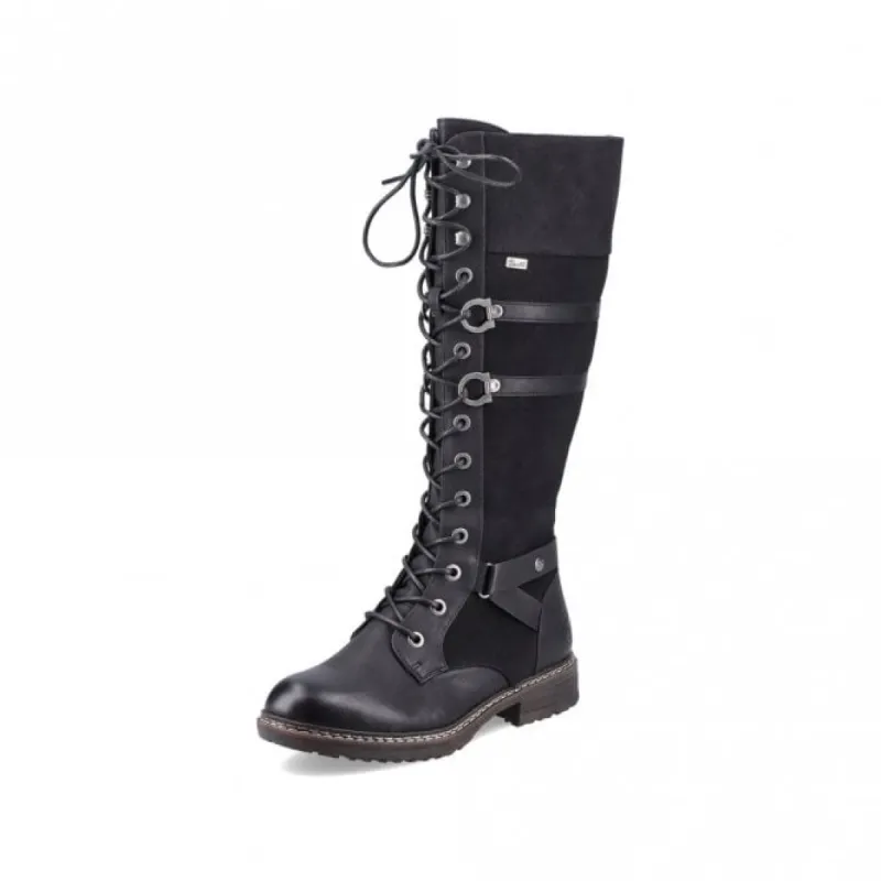94732-00 Womens Knee High Boots Black made by Rieker