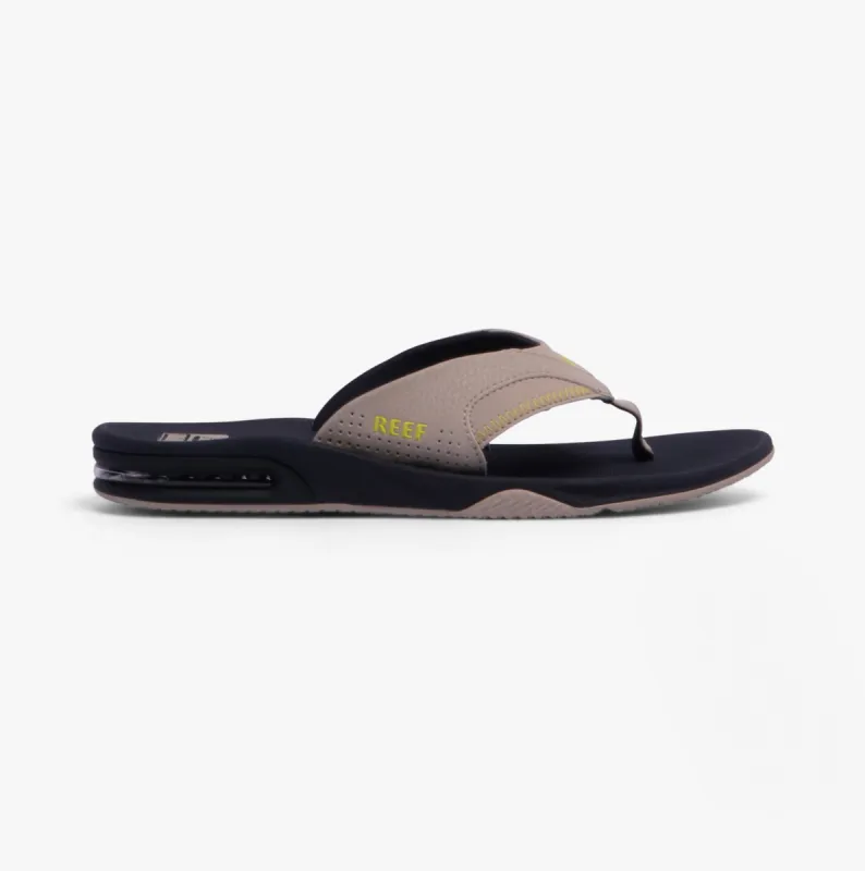 FANNING Mens Sandals Navy/Oak/Lime sold by Shuperb