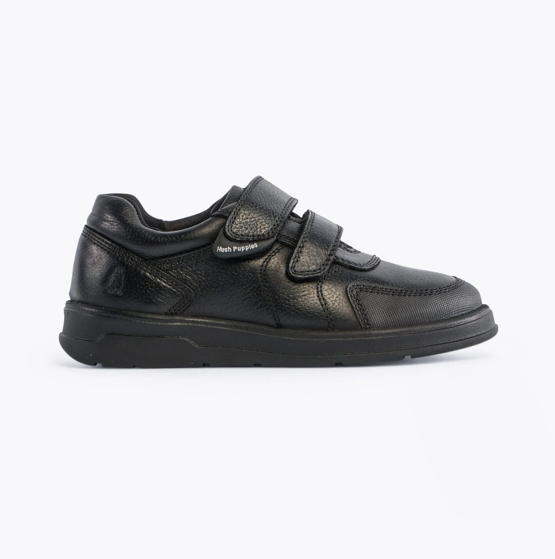 Hush Puppies RYAN Boys Leather School Shoes Black sold by Shuperb