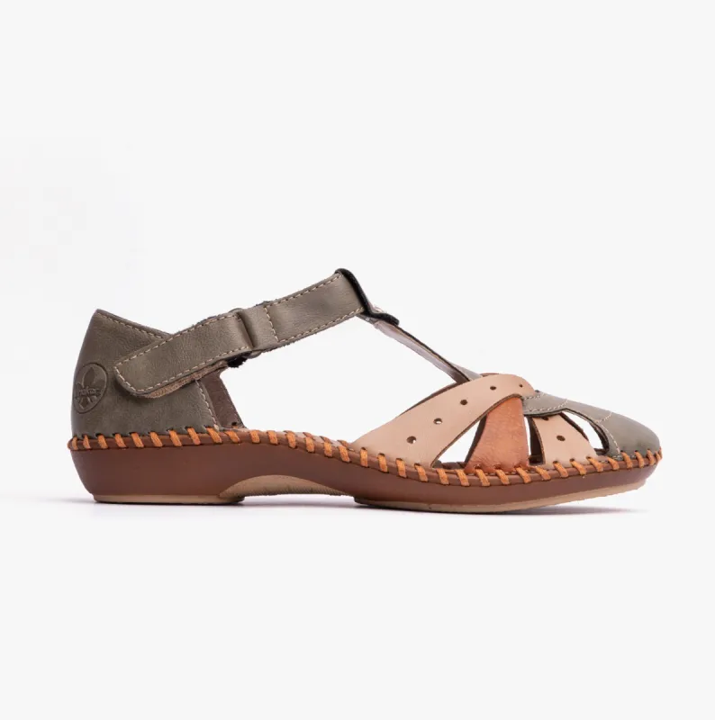 Rieker M1655-54 Womens Sandals Green sold by Shuperb