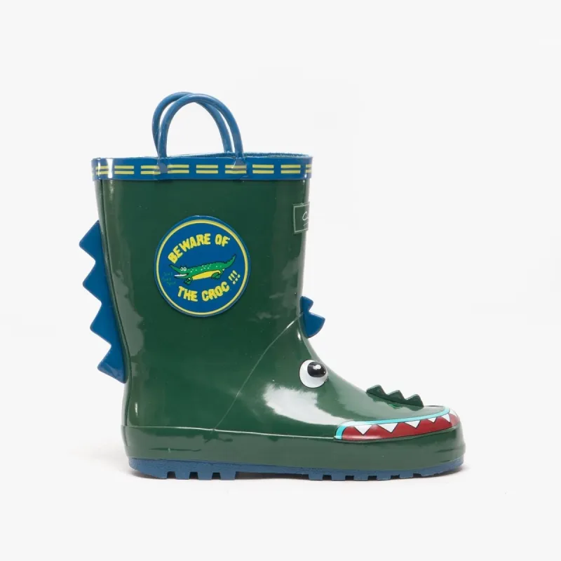 Cotswold PUDDLE BOOT Boys Rubber Wellington Boots Crocodile sold by Shuperb