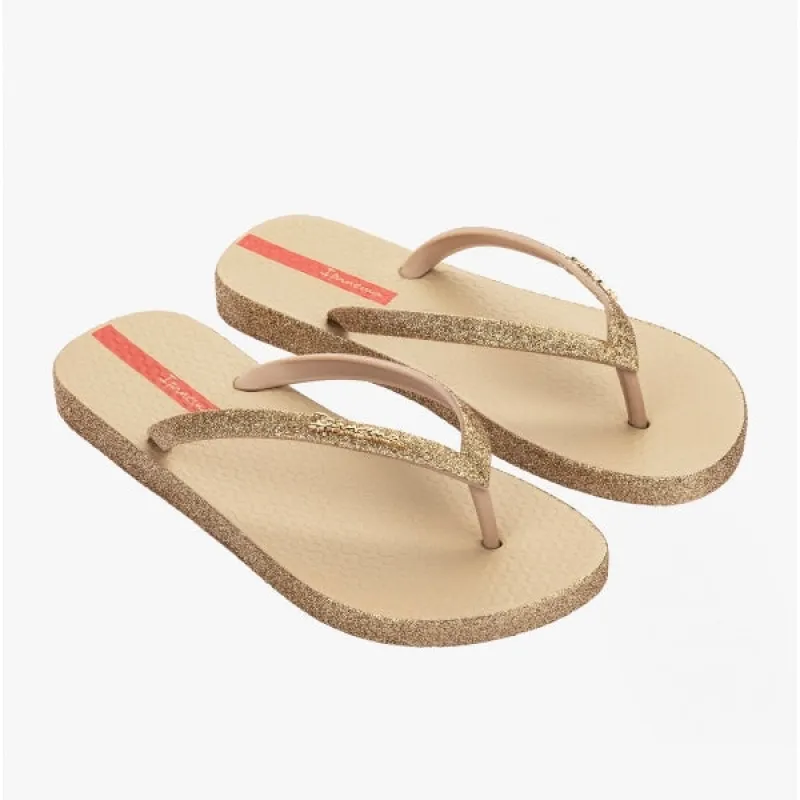 27000-AK784 Maxi Glow Glitter Ladies Flip Flops Gold made by Ipanema
