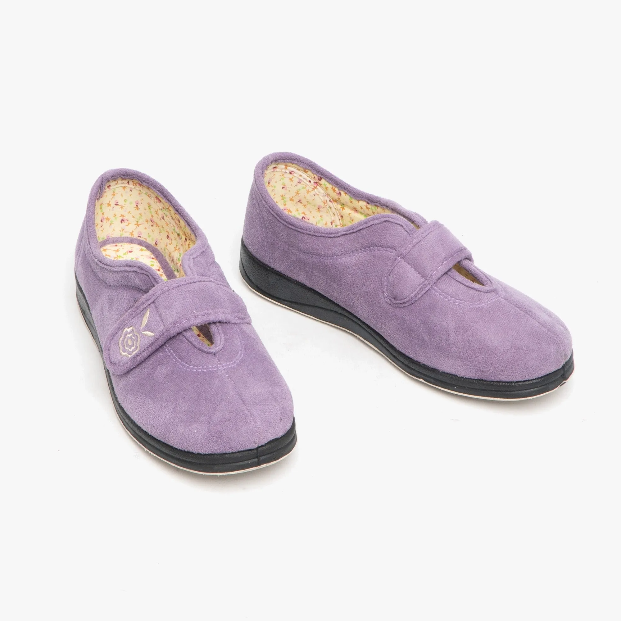 Padders CAMILLA Womens (2E Fit) Touch Fasten Slippers Lavender sold by Shuperb product image thumbnail 2