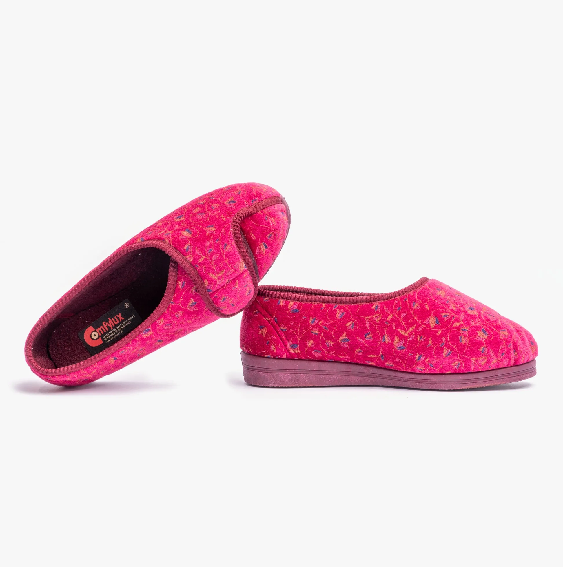 Comfylux HELEN Womens Full Slippers Wine sold by Shuperb product image thumbnail 3