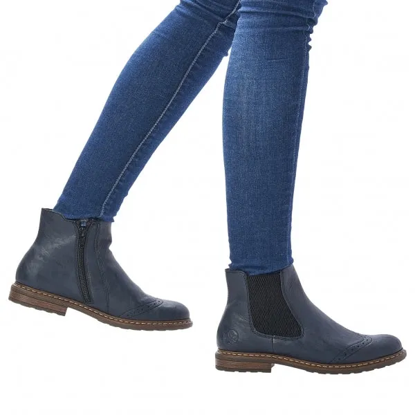 Rieker 71072-14 Womens Ankle Boots Blue sold by Shuperb product image thumbnail 2