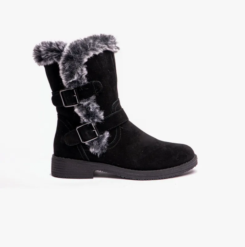 Hush Puppies MACIE Womens Leather Ankle Boots Black sold by Shuperb