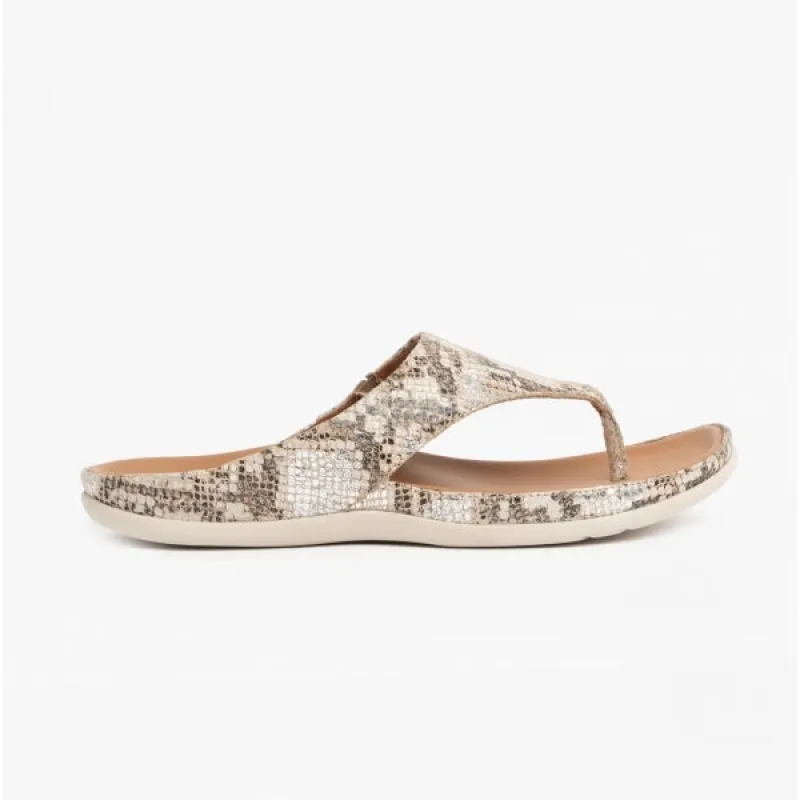 MAUI Ladies Leather Toe Post Sandals Snake Glamour sold by Shuperb