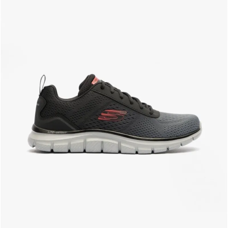 TRACK-RIPKENT Mens Lace-Up Trainers Black/Coral sold by Shuperb