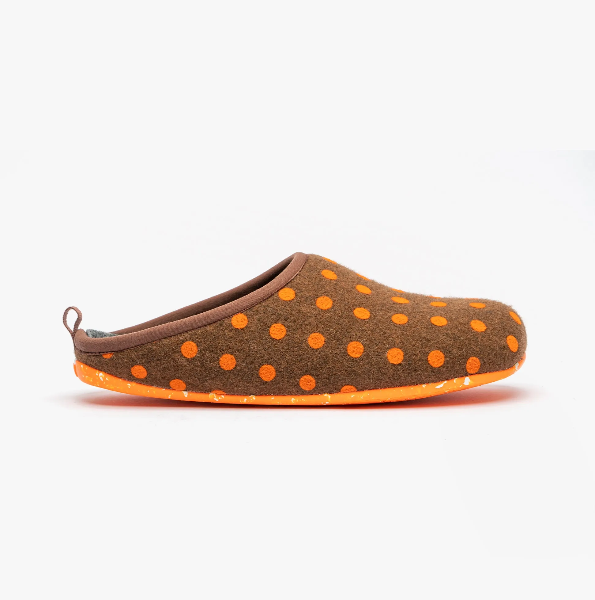 WABI Mens Mule Slippers Brown/Orange sold by Shuperb