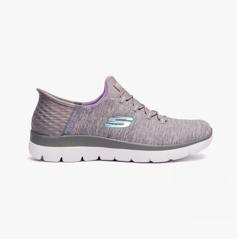 SUMMITS - DAZZLING HAZE Ladies Bungee Lace Trainers Grey/Multi sold by Shuperb