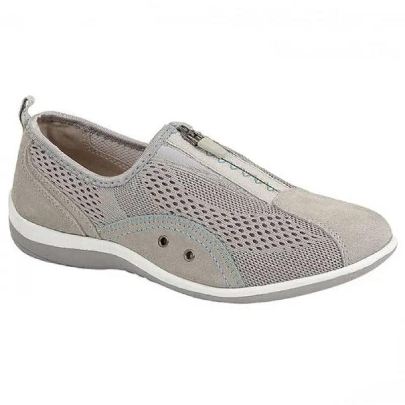 Boulevard KIMBERLEY Womens Centre Zip Mesh Leisure Shoes Grey sold by Shuperb