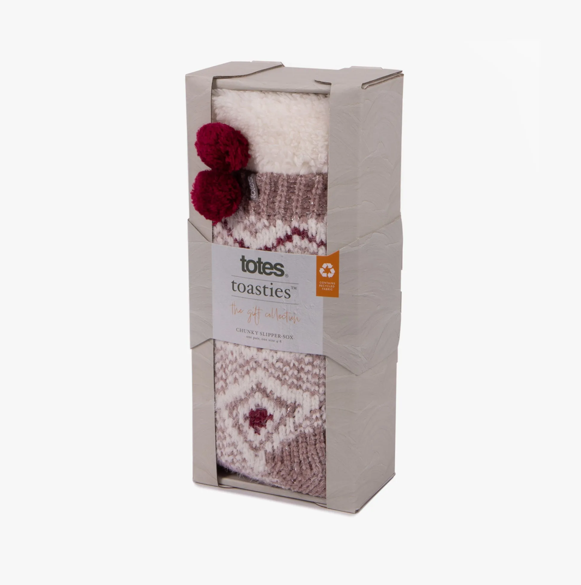FAIR ISLE Chenille Womens Socks Berry sold by Shuperb product image thumbnail 3