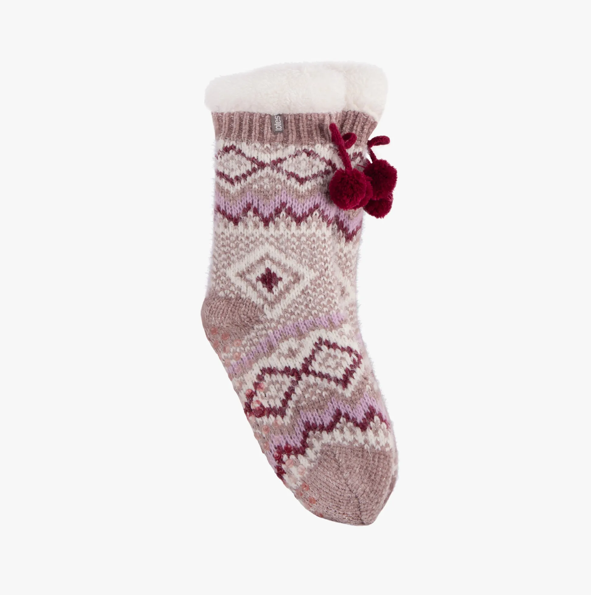 FAIR ISLE Chenille Womens Socks Berry sold by Shuperb product image thumbnail 4