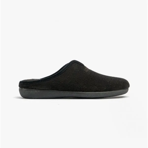 Lotus ALBERT Mens Slippers Black sold by Shuperb
