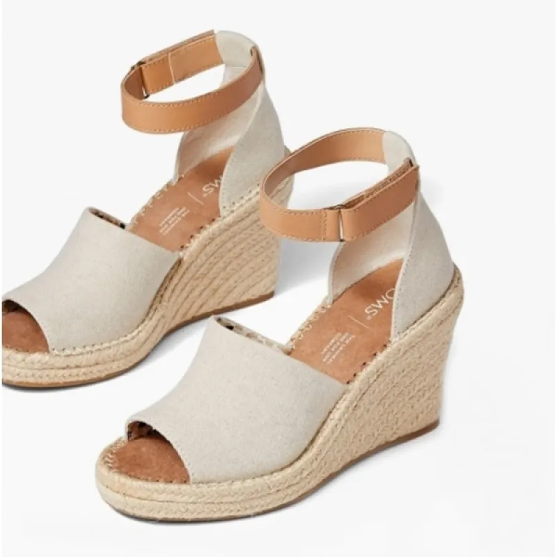 TOMS MARISOL Womens Fabric Wedge Sandals Natural sold by Shuperb