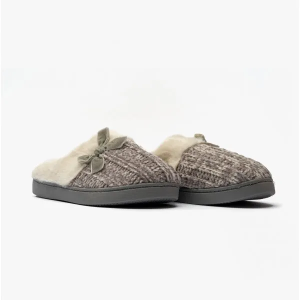 Jo & Joe AMBER Womens Knitted Mule Slippers Grey sold by Shuperb product image thumbnail 2