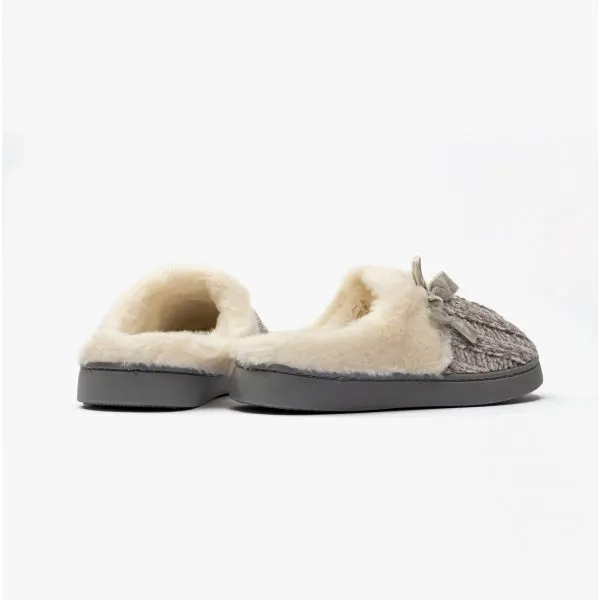 Jo & Joe AMBER Womens Knitted Mule Slippers Grey sold by Shuperb product image thumbnail 3