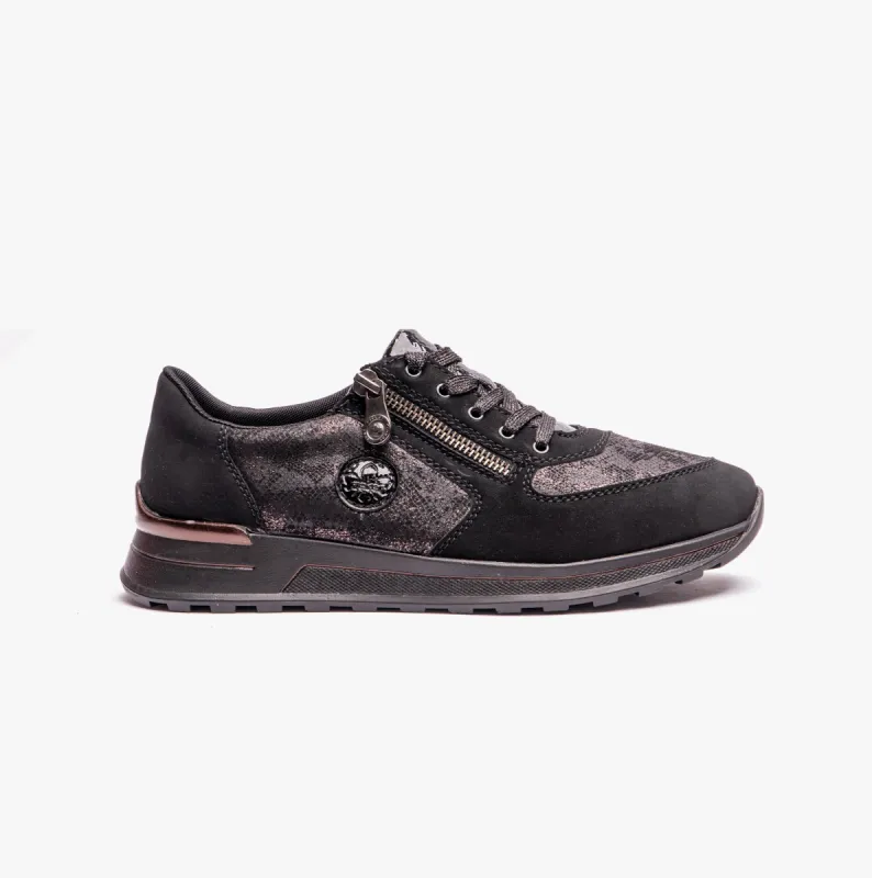 N1411-90 Ladies Trainers Black sold by Shuperb