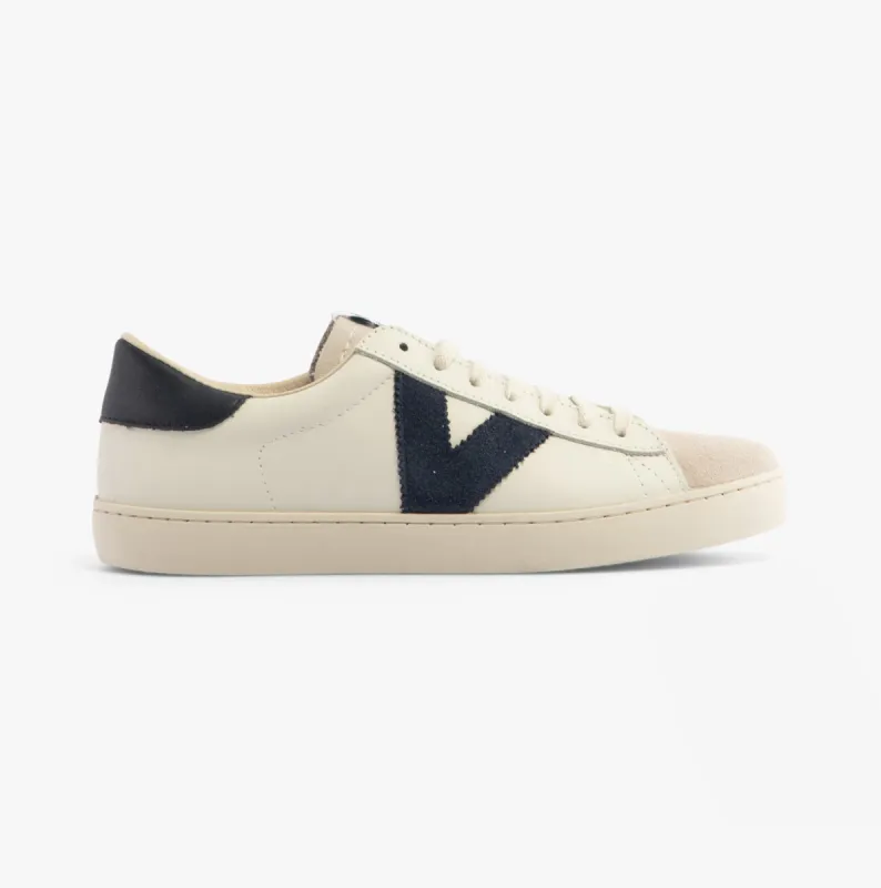 Victoria BERLIN LEATHER & SPLIT Womens Trainers Marino sold by Shuperb