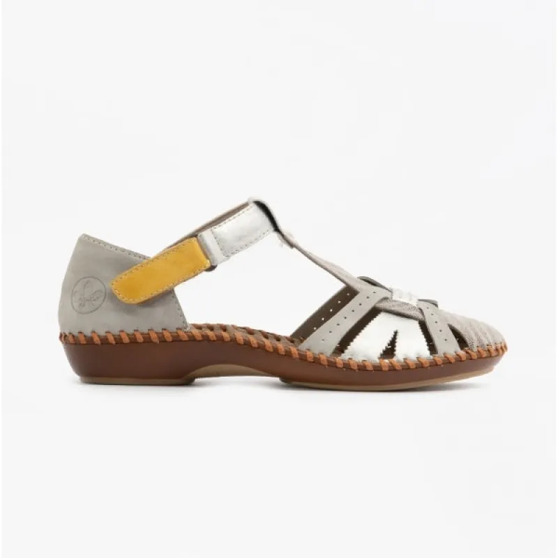 M1650-90 Ladies Leather Sandals Multi sold by Shuperb