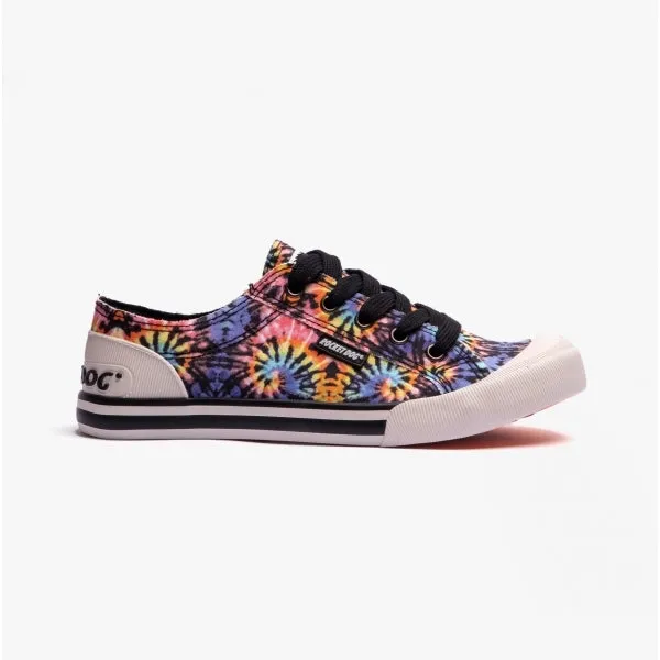 JAZZIN Ladies Tie-Dye Trainers Black Multi sold by Shuperb