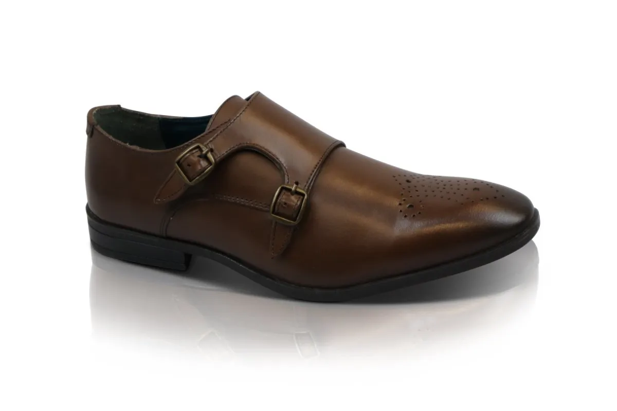 Silver Street London KRAMER Mens Monkstrap Shoes Brown made by Shuperb
