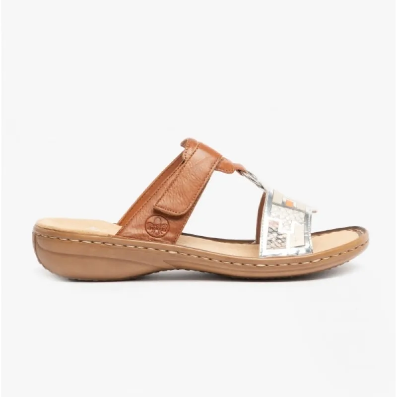 Rieker 608P4-90 Womens Sandals Tan Multi sold by Shuperb