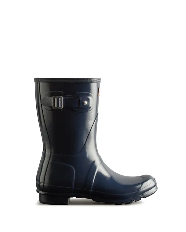 ORIGINAL SHORT Womens Wellies Navy Gloss sold by Shuperb