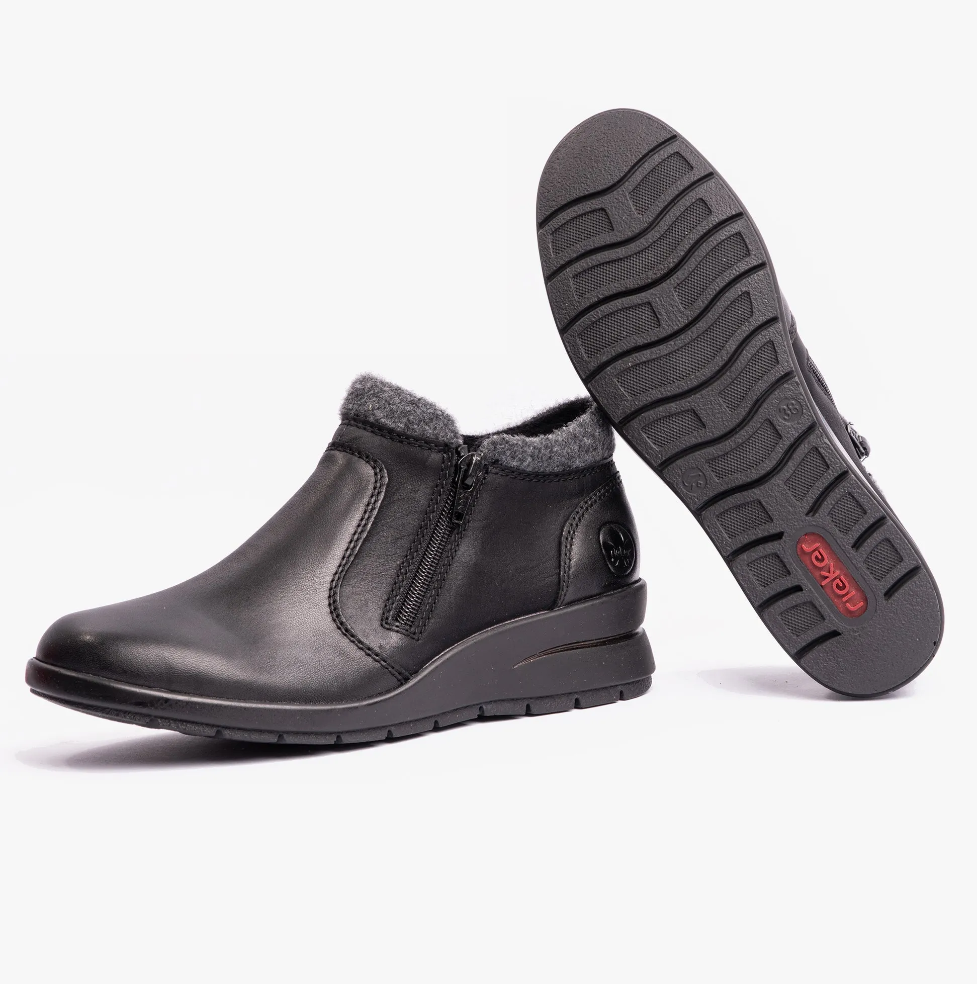 Rieker L4854-00 Womens Leather Boots Black sold by Shuperb product image thumbnail 3