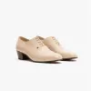 Club Cubano CORDOBA Mens Soft Leather Lace Up Cuban Heel Oxford Shoes Ivory sold by Shuperb