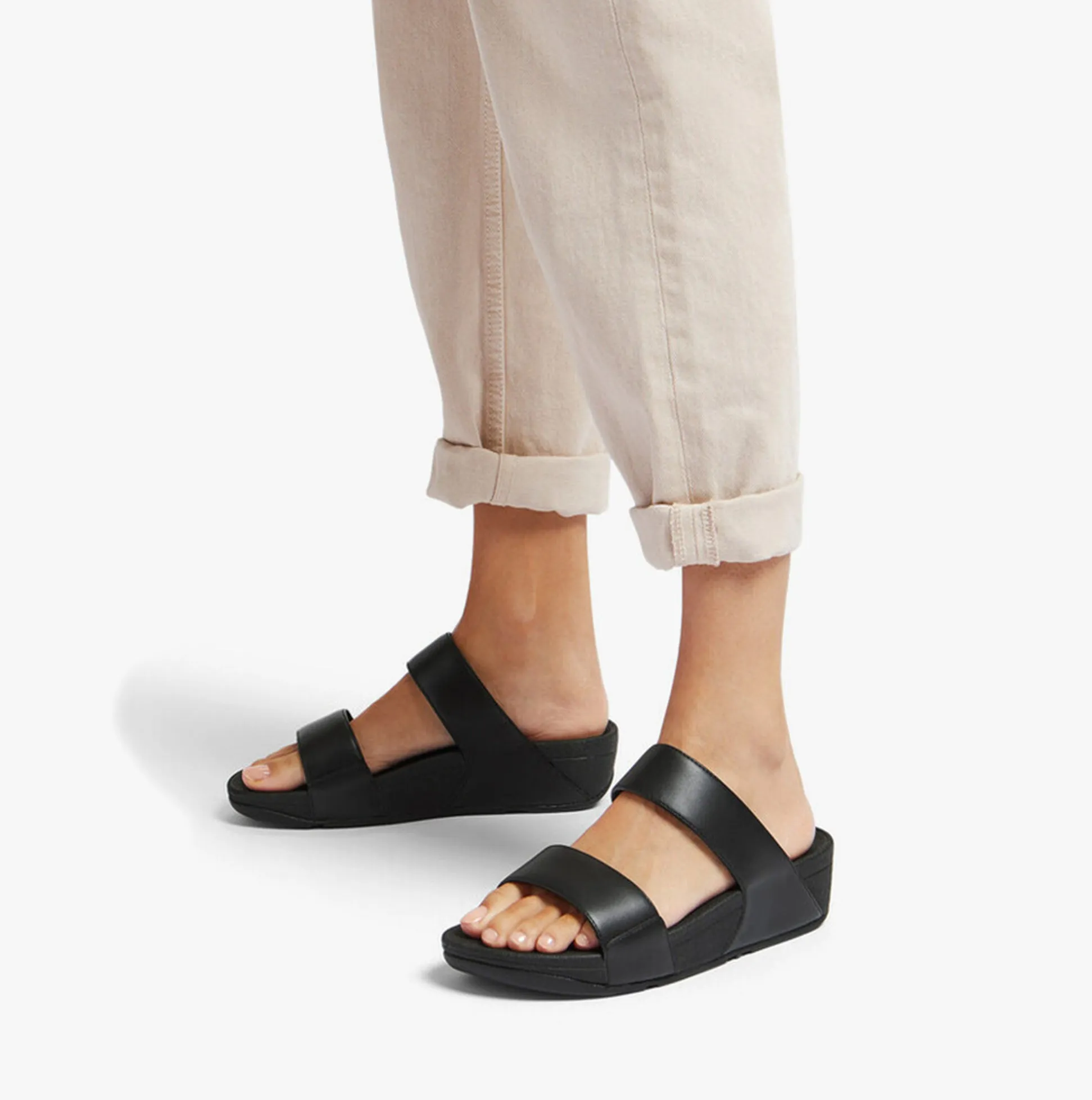 FitFlop LULU ADJUSTABLE LEATHER Womens Slides All Black sold by Shuperb product image thumbnail 2