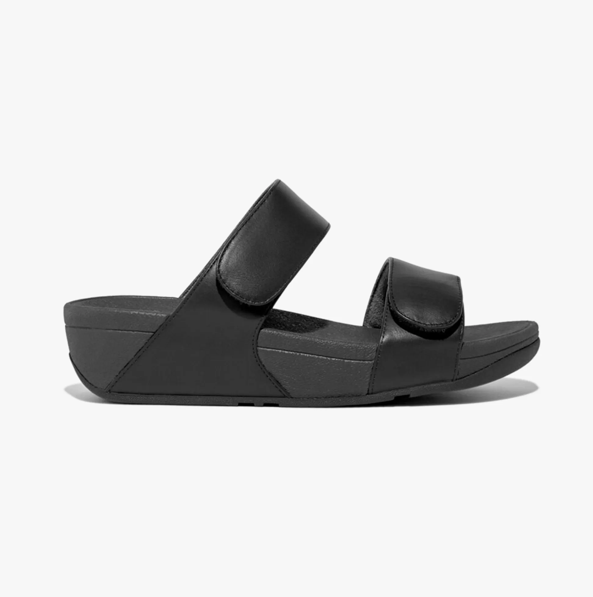 FitFlop LULU ADJUSTABLE LEATHER Womens Slides All Black sold by Shuperb