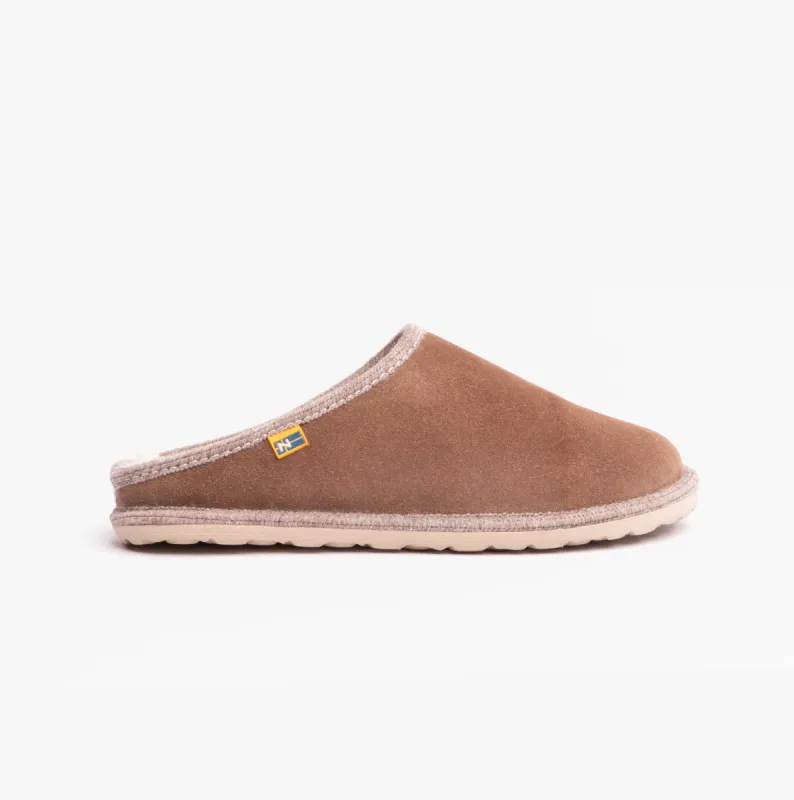 AFELPADO PIEDRA Womens Mule Slippers Brown sold by Shuperb