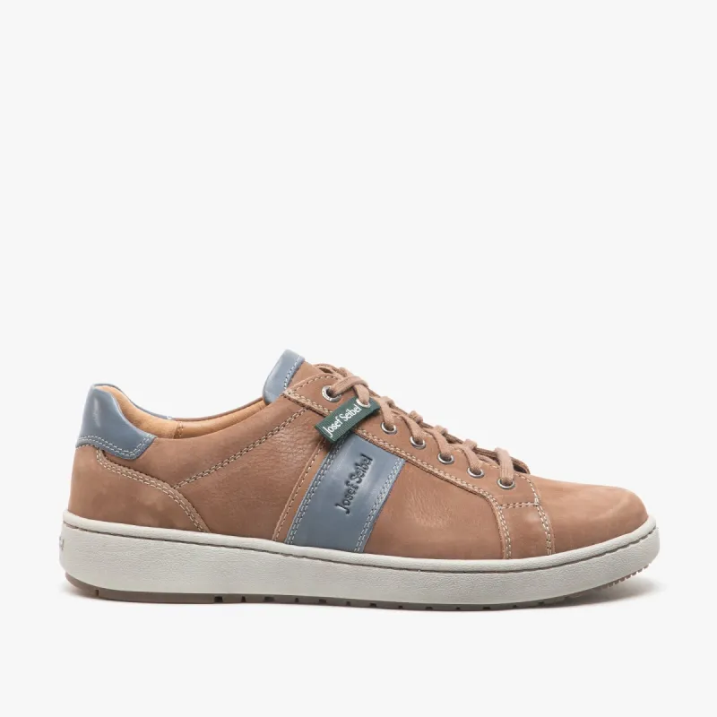 DAVID 01 Mens Leather Casual Trainers Brown sold by Shuperb