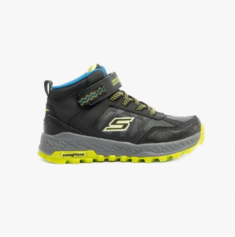 FUSE TREAD TREKOR Boys Hi-Top Trainers Black/Lime sold by Shuperb