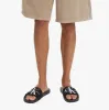Calvin Klein SLIDE MONOGRAM Mens Flip Flops Black/Bright White sold by Shuperb