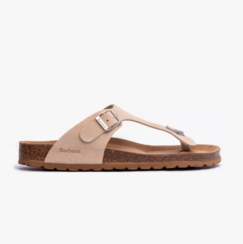 Barbour MARGATE Womens Sandals Parchment Suede sold by Shuperb