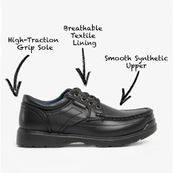 US Brass STUBBY Boys Lace-Up Casual Shoes Black sold by Shuperb