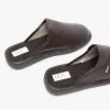 HOS Comfort ARCHIE Mens PU Mule Slippers Brown sold by Shuperb