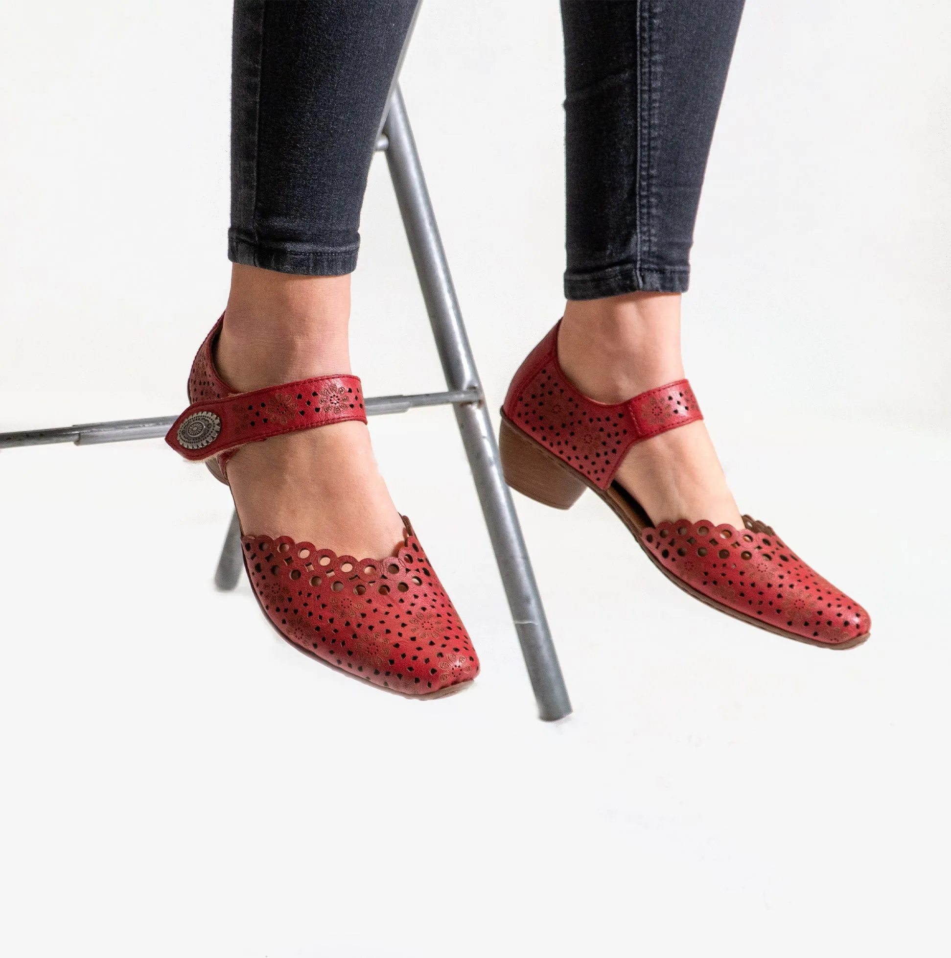 Rieker 43753-33 Womens Shoes Red sold by Shuperb