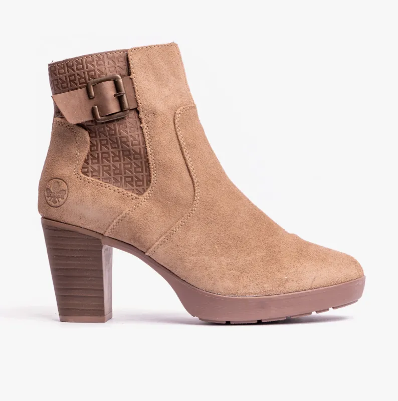 Rieker Y2252-64 Womens Ankle Boots Beige sold by Shuperb