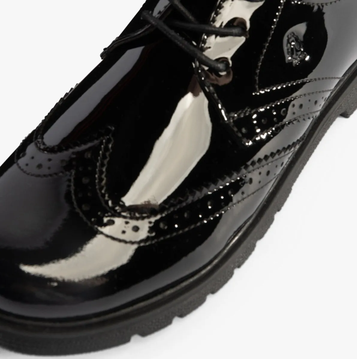 Hush Puppies SALLY Girls Leather School Shoes Black Patent sold by Shuperb product image thumbnail 4