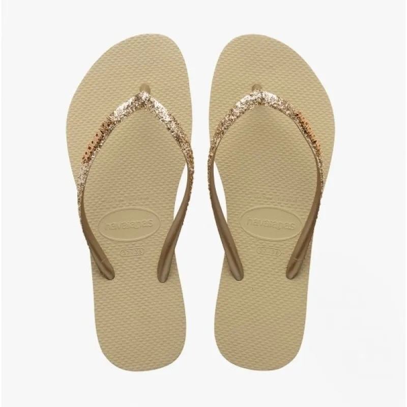 HAV SLIM GLITTER II Ladies Flip Flops Sand Grey sold by Shuperb