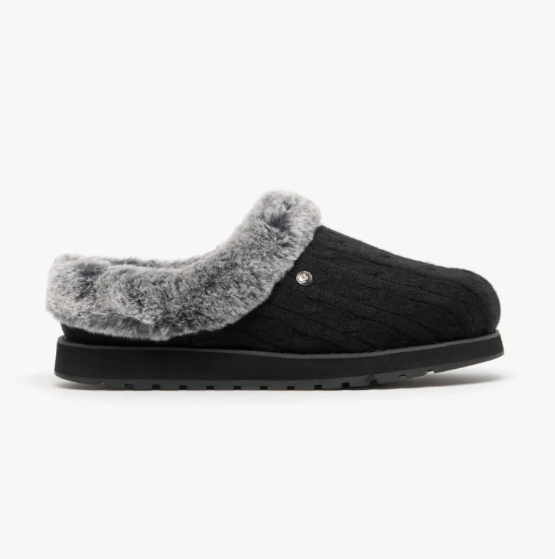Skechers 31204/BLK KEEPSAKES ICE ANGEL Womens Mule Slippers Black sold by Shuperb