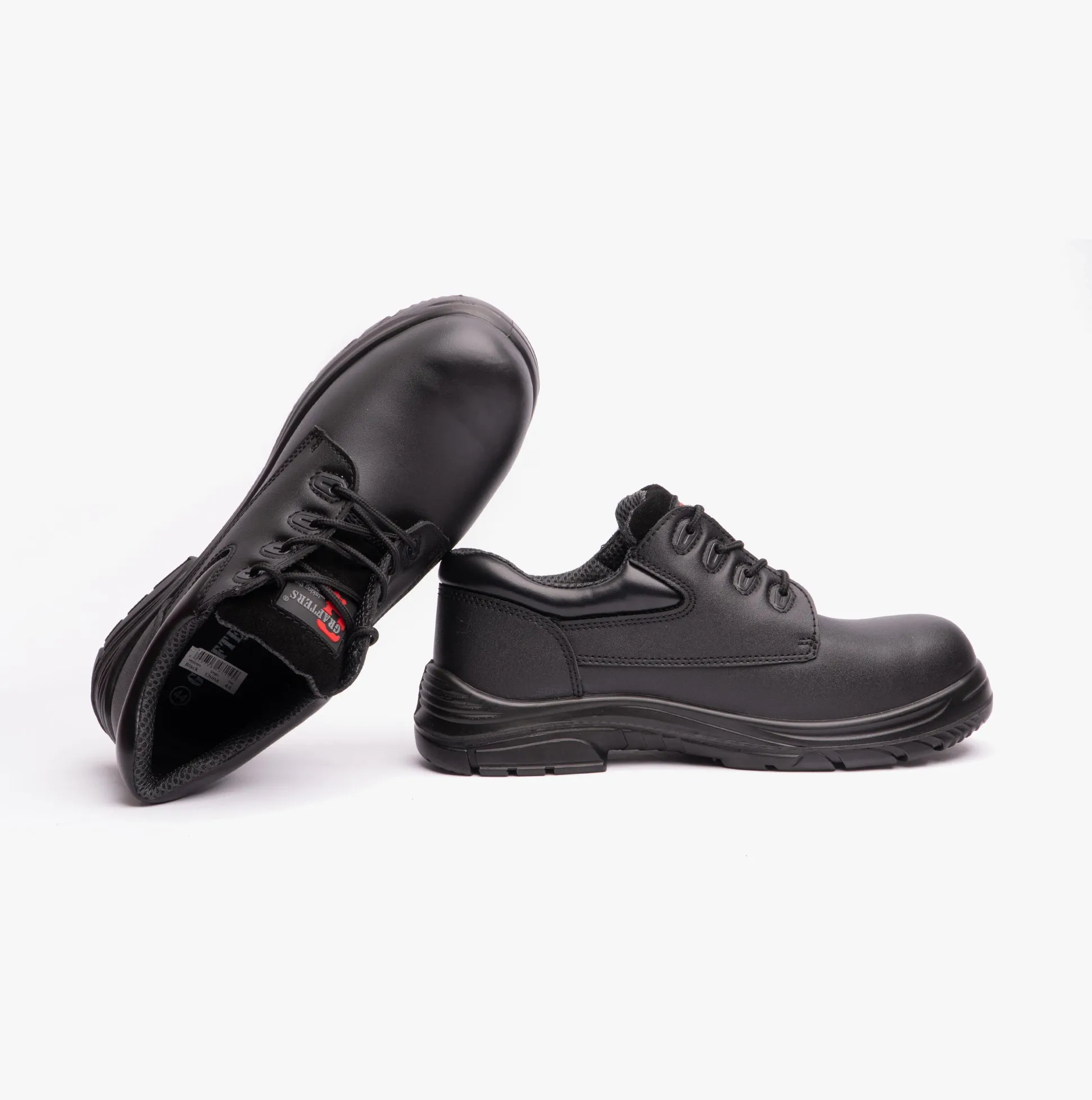 Grafters M9504A Mens Leather Super Wide Safety Shoes Black sold by Shuperb product image thumbnail 3
