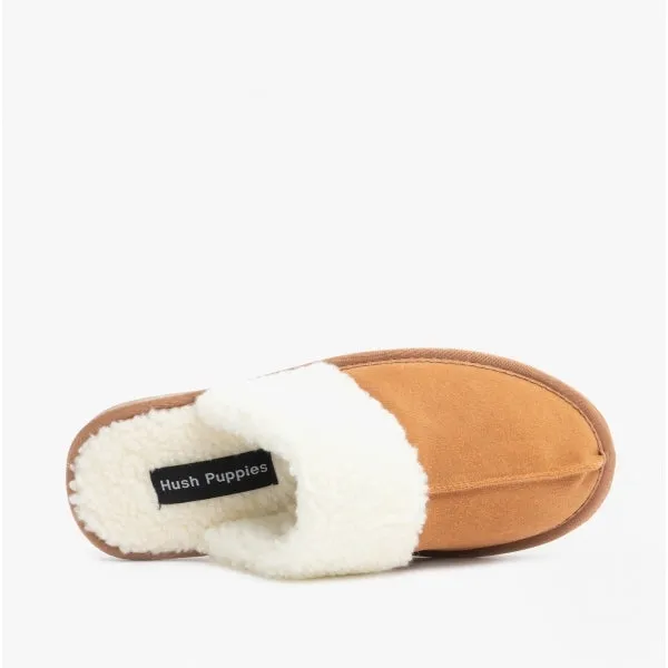 Hush Puppies ARIANNA Womens Suede Mule Slippers Tan sold by Shuperb product image thumbnail 5