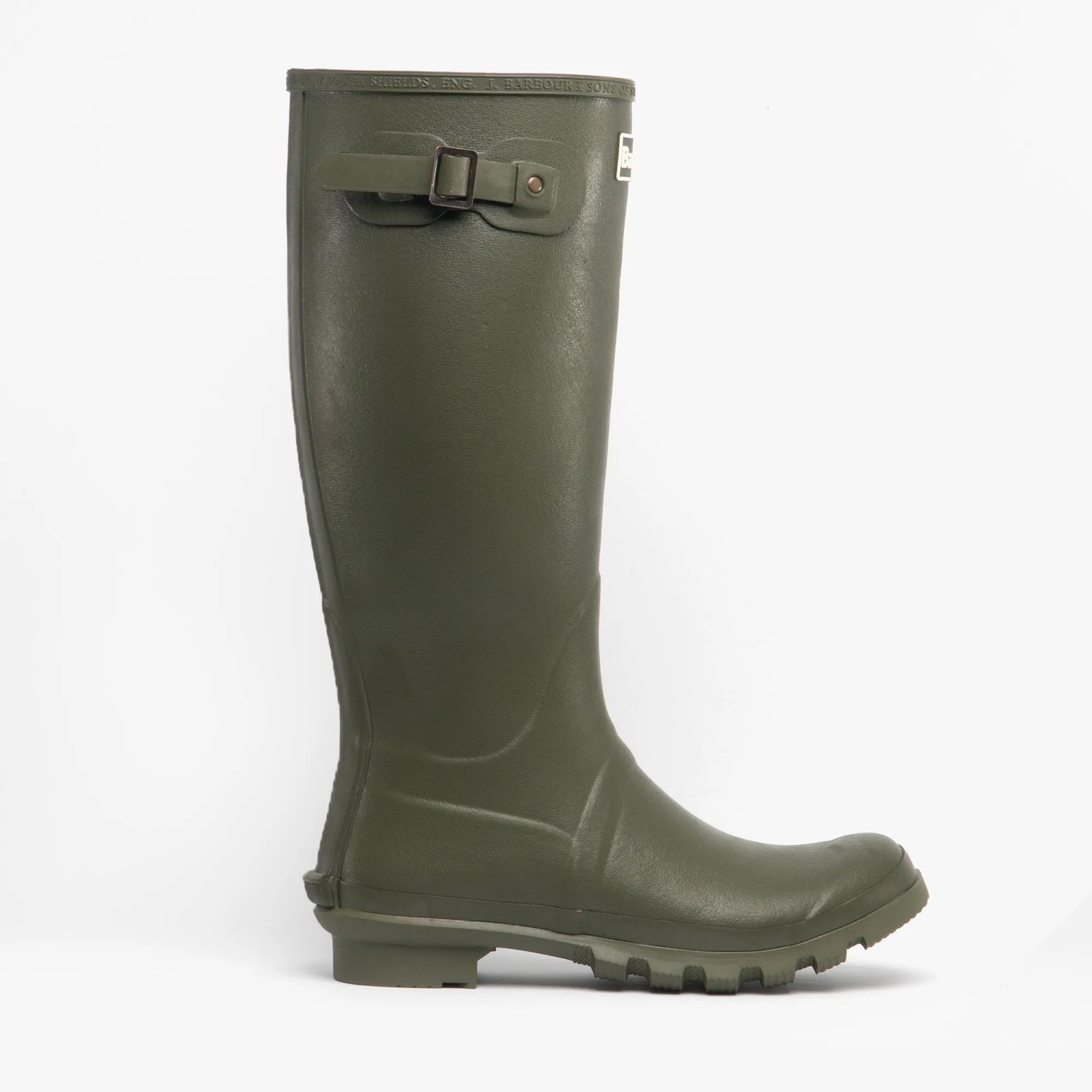 Barbour BEDE Mens Tall Wellington Boots Olive sold by Shuperb