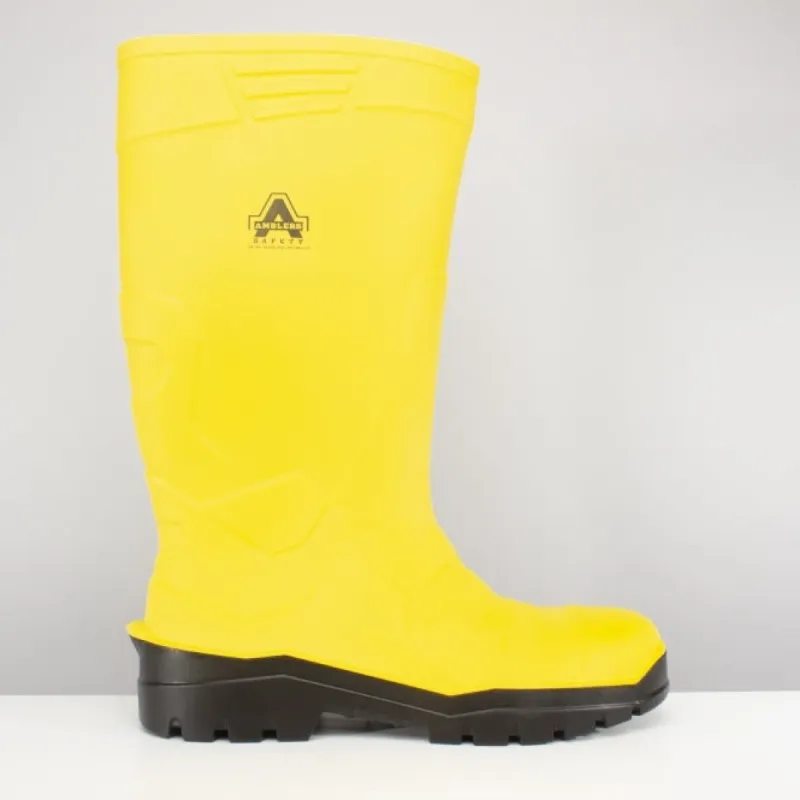 Amblers Safety AS1007 Unisex Safety Wellington Boots Yellow sold by Shuperb