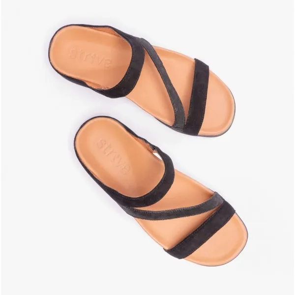 TRIO Ladies Sandals Black Velour/Sparkle sold by Shuperb product image thumbnail 4